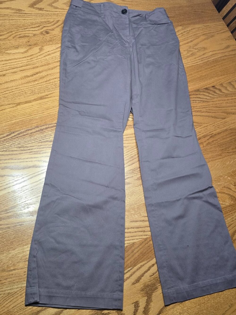Ann Taylor Loft Kate Dress Pant Gray/purple 99% Cotton Women Size 6